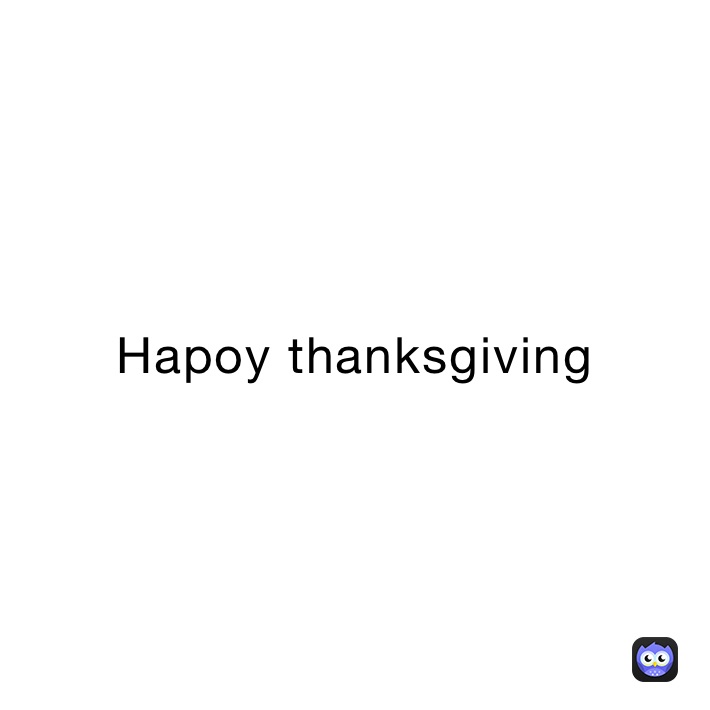 Hapoy thanksgiving