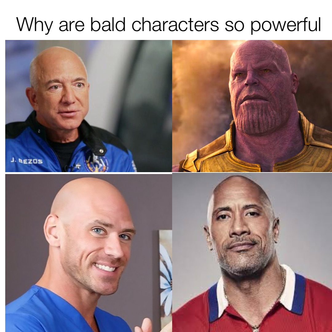 Why are bald characters so powerful