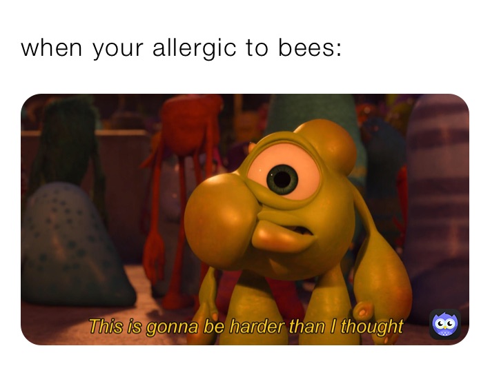 when your allergic to bees: