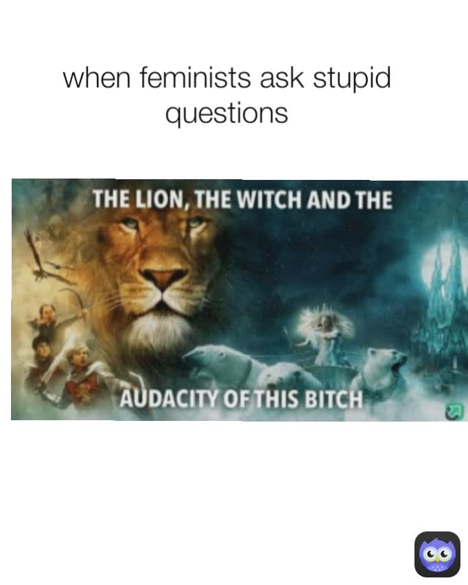 when feminists ask stupid questions