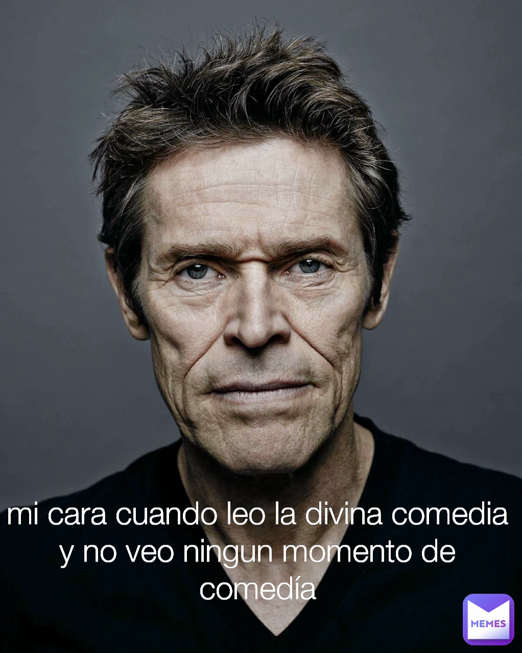 mi cara cuando leo la divina comedia y no veo ningun momento de comedía