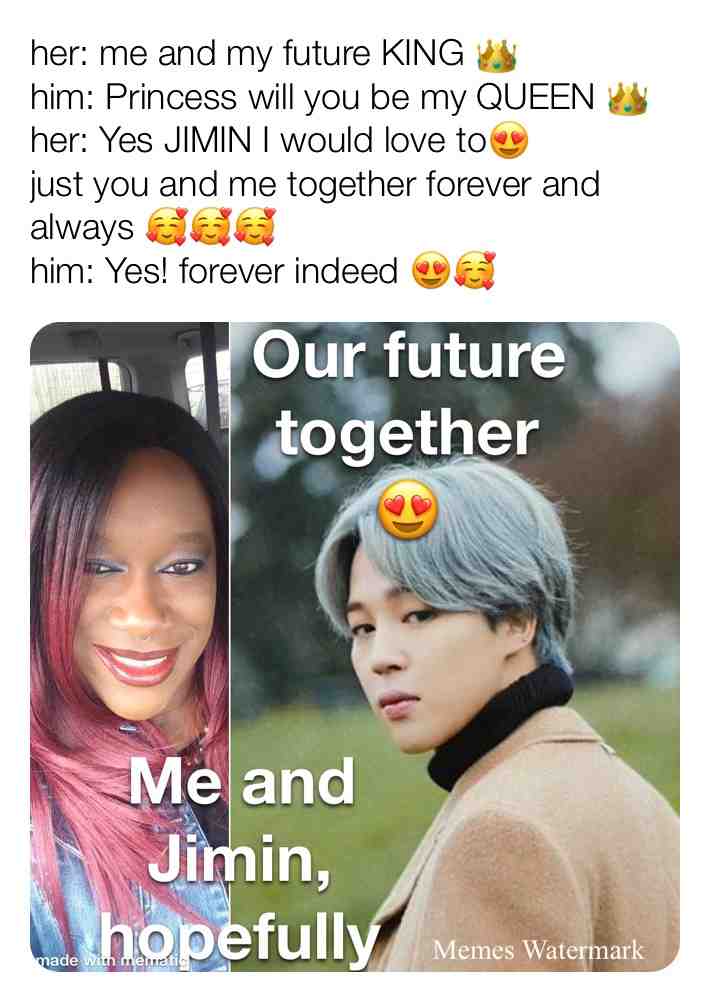This is me princess thinking of Jimin everyday and always my future husband hopefully 😍🥰 #instagram