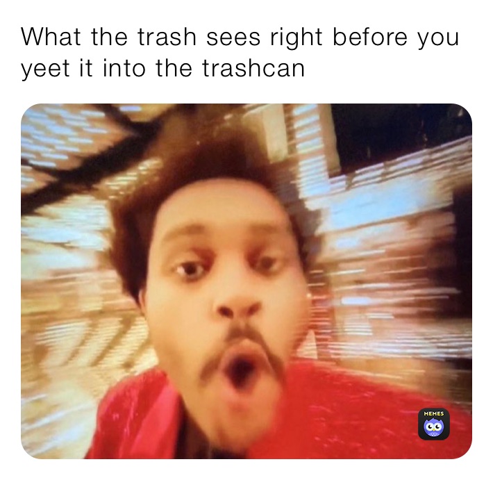 What the trash sees right before you yeet it into the trashcan