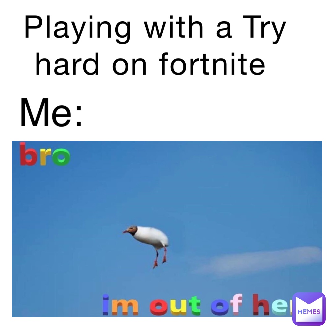 Playing with a Try hard on fortnite Me: