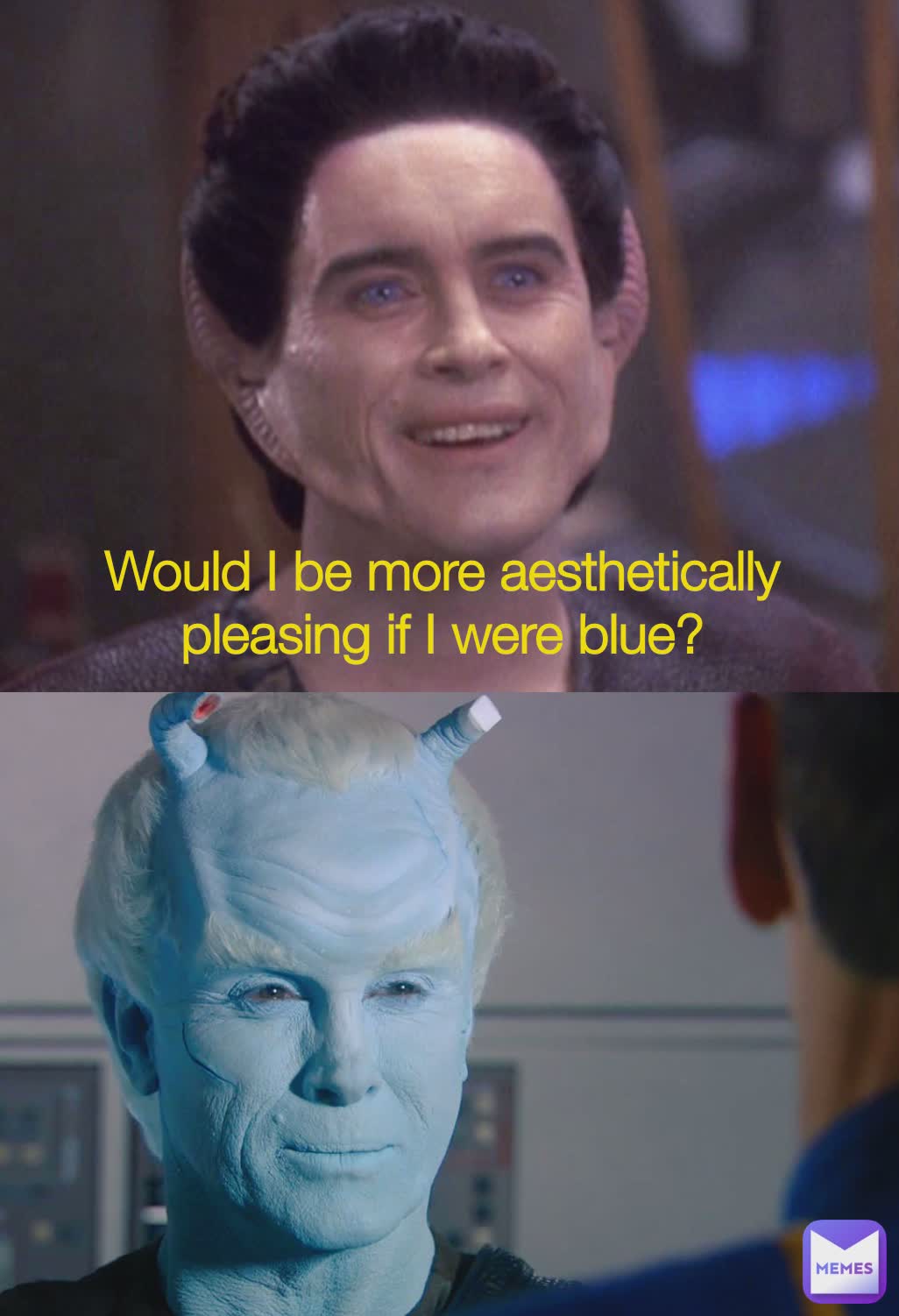 Would I be more aesthetically pleasing if I were blue?
