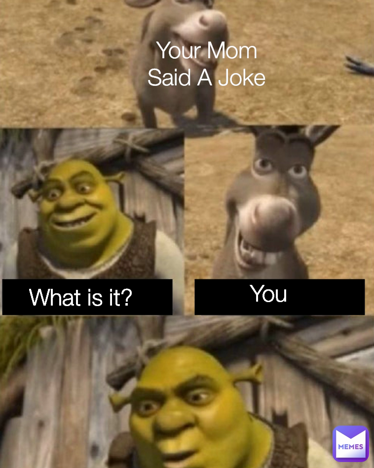 You What is it? Your Mom Said A Joke