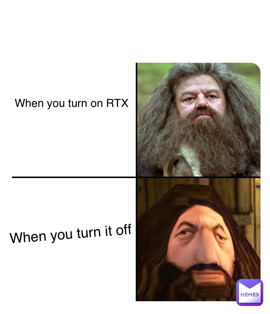 Double tap to edit When you turn on RTX When you turn it off