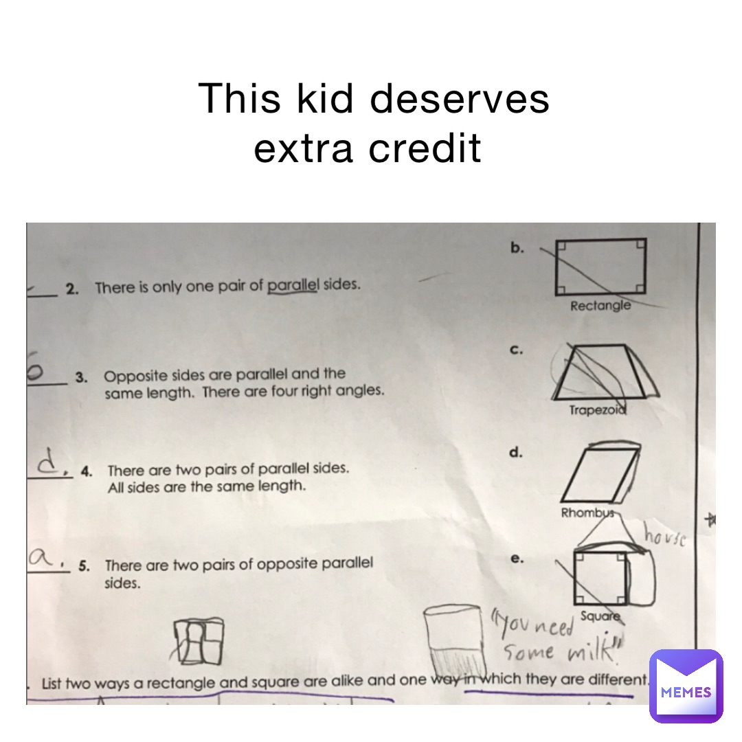 This kid deserves extra credit | @wise_waffle | Memes