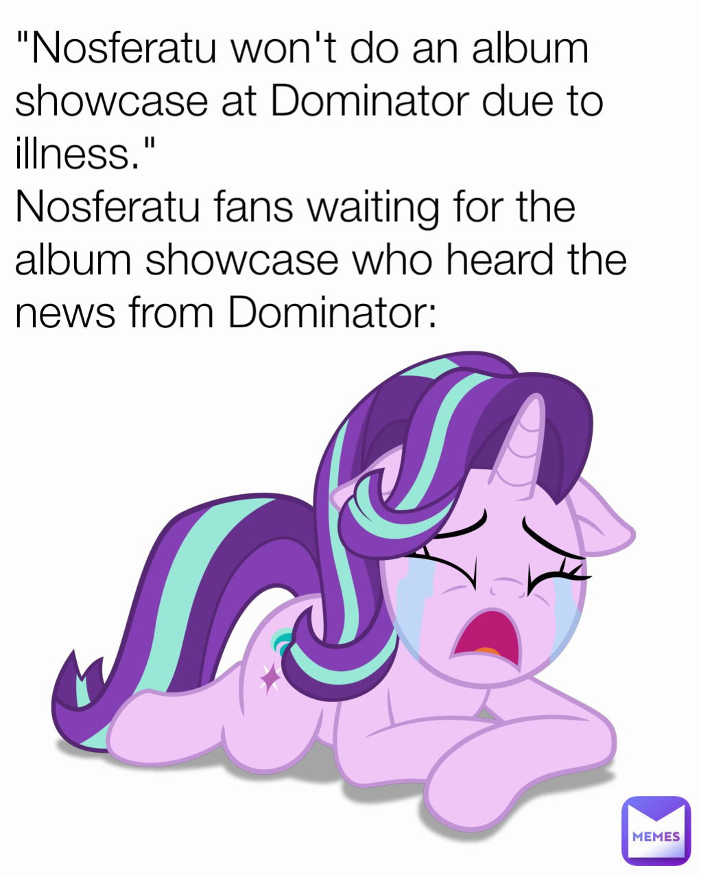 "Nosferatu won't do an album showcase at Dominator due to illness."
Nosferatu fans waiting for the album showcase who heard the news from Dominator: