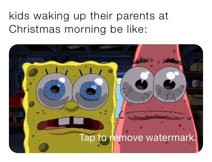 kids waking up their parents at Christmas morning be like:
