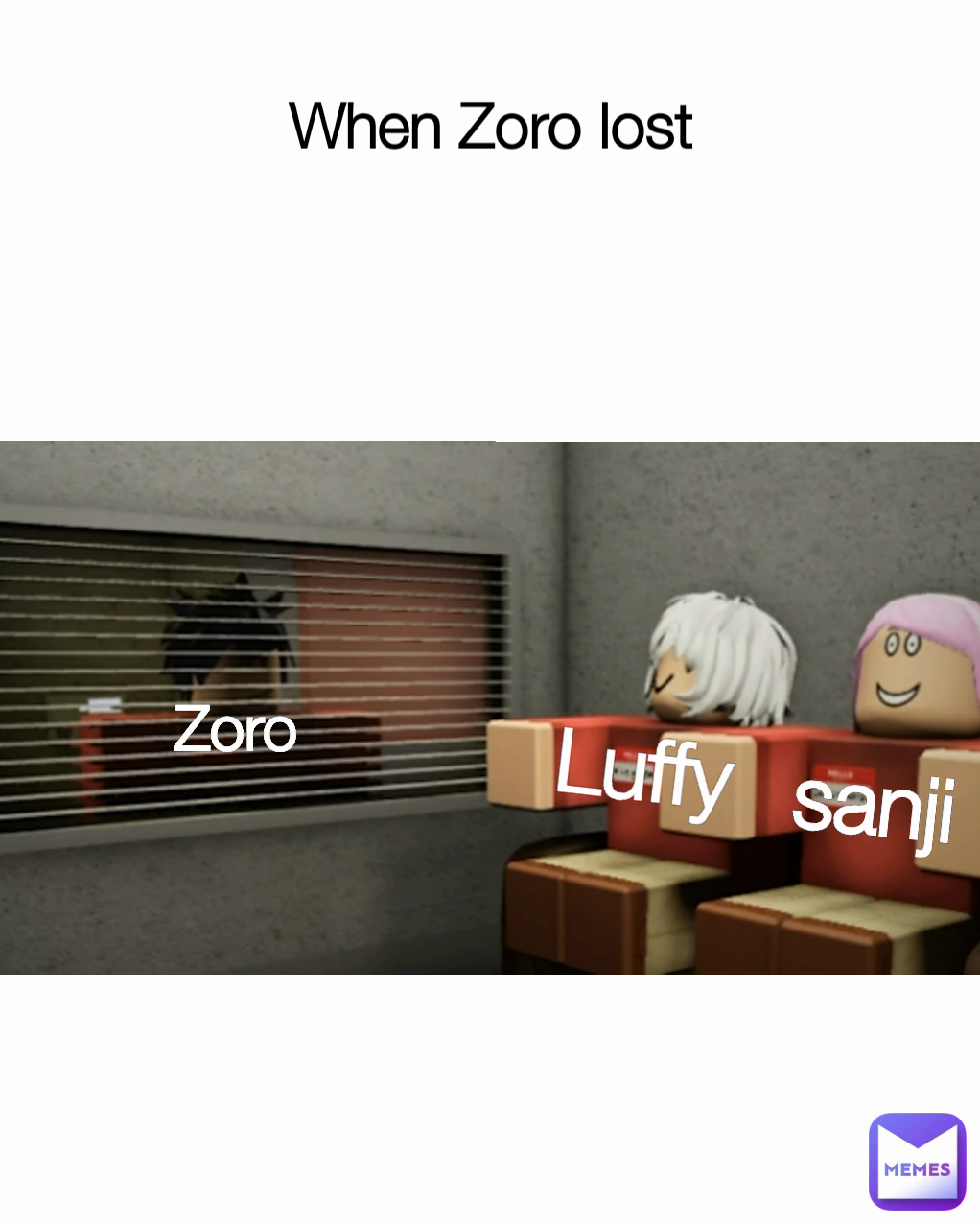 When Zoro lost sanji Zoro Luffy
