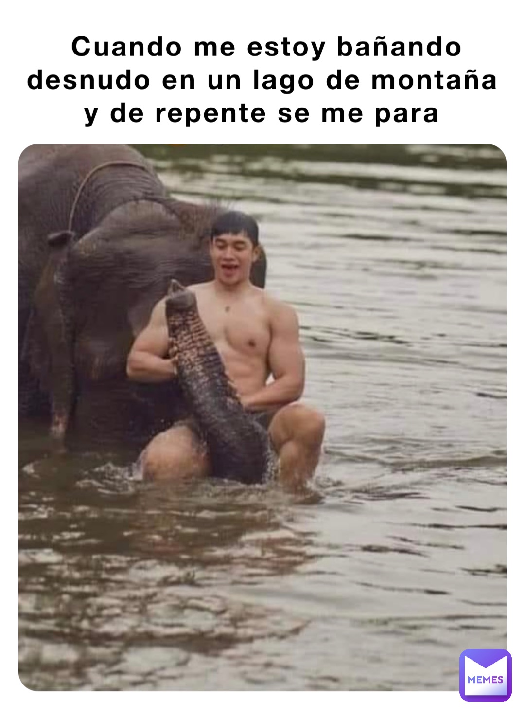 Cuando me estoy bañando desnudo en un lago de montaña y de repente se me  para | @asamoa | Memes