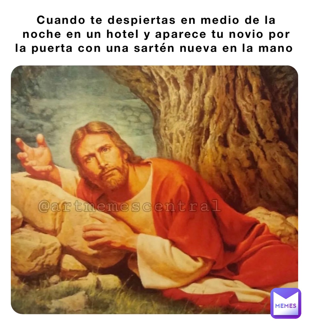 Cuando te despiertas en medio de la noche en un hotel y aparece tu novio por la puerta con una sartén nueva en la mano