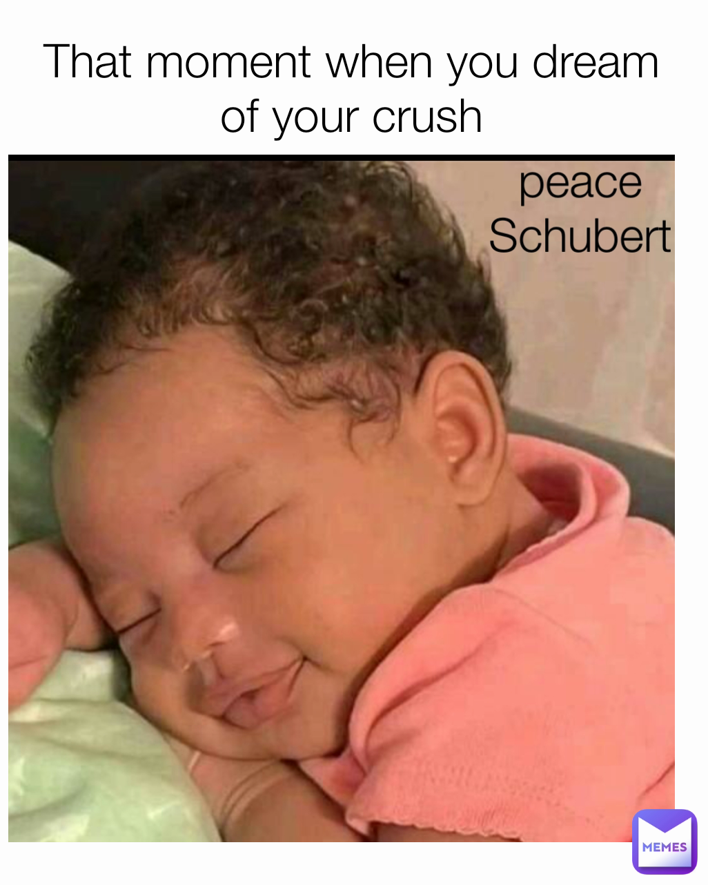 That moment when you dream of your crush peace Schubert