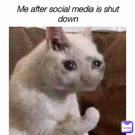 Me after social media is shut down