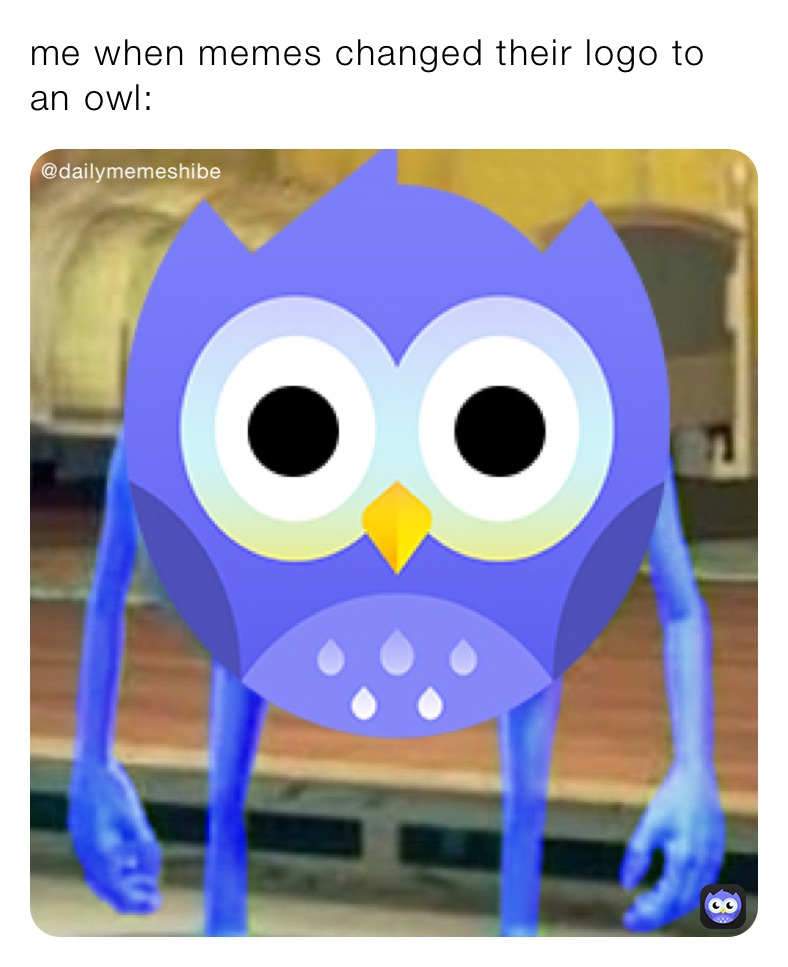 me when memes changed their logo to an owl: