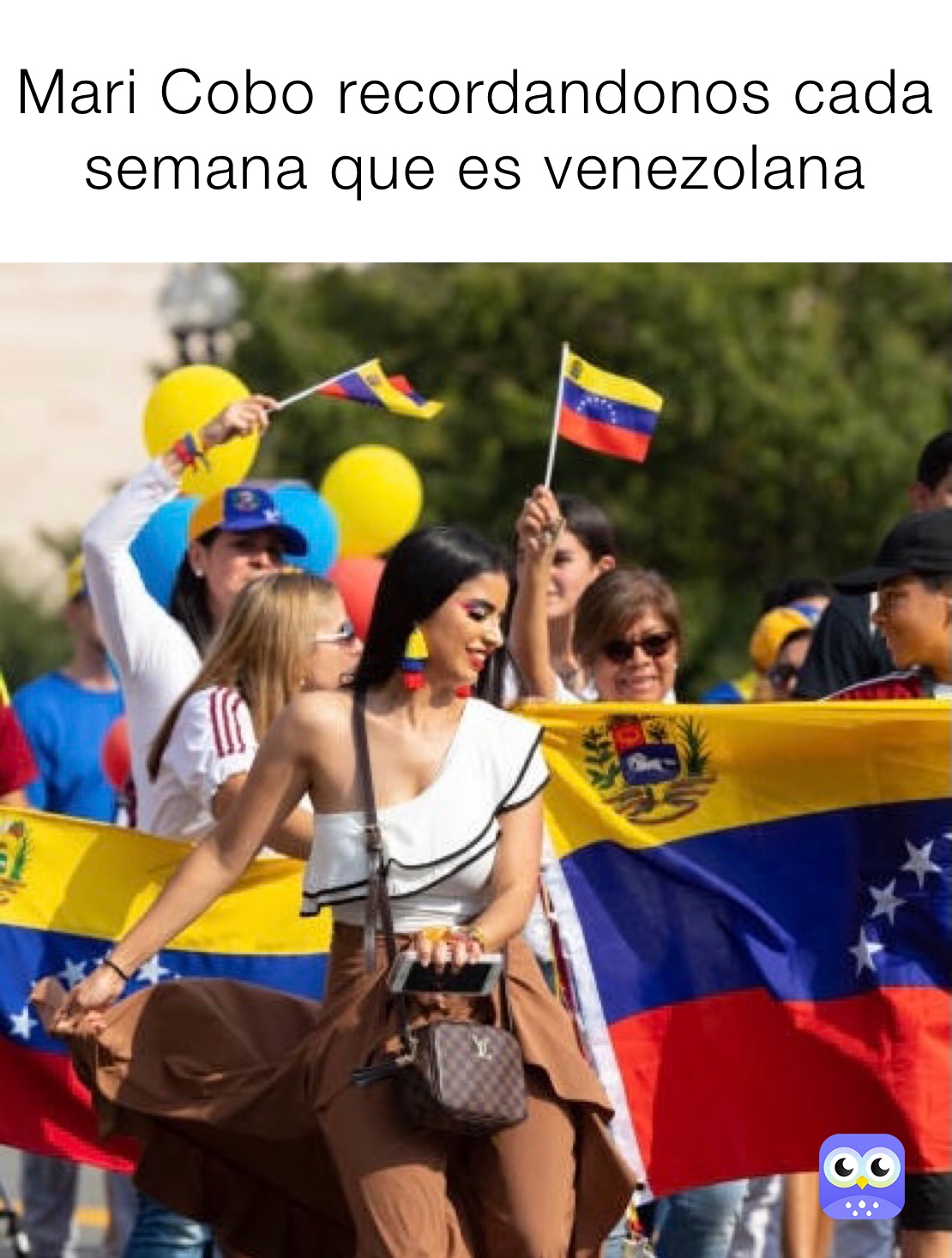 Mari Cobo recordandonos cada semana que es venezolana