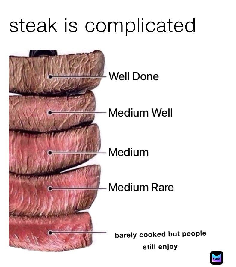 steak is complicated￼