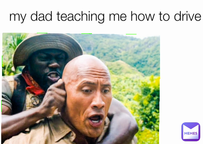 my dad teaching me how to drive