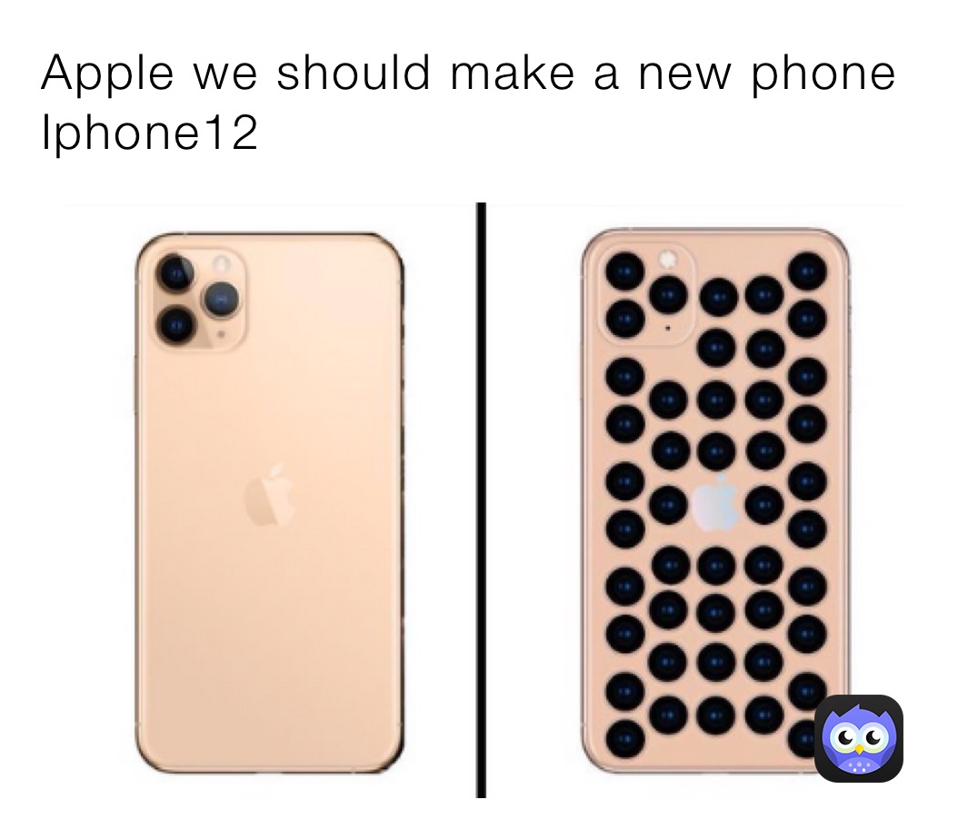 Apple we should make a new phone 
Iphone12