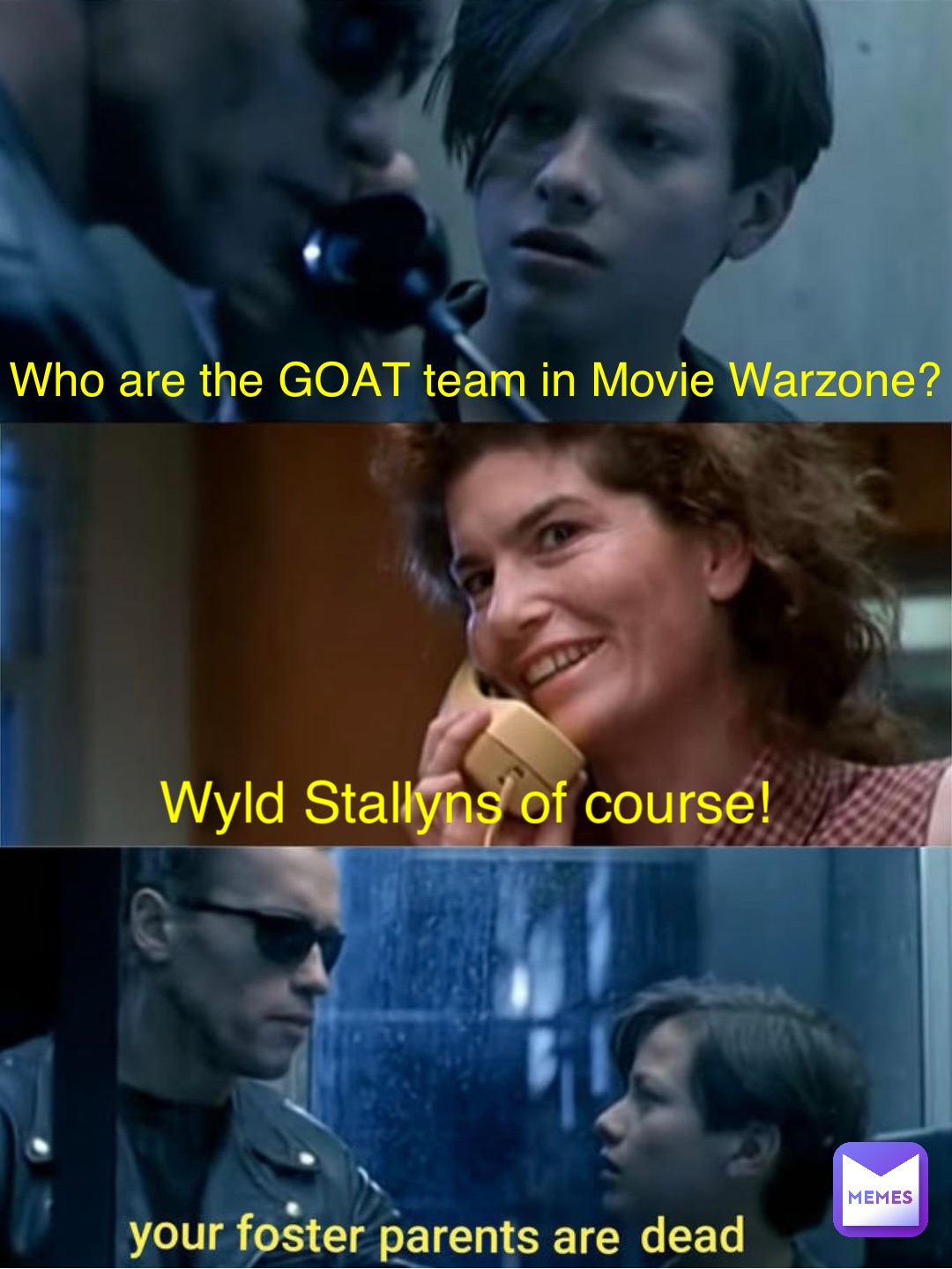 Who are the GOAT team in Movie Warzone? Wyld Stallyns of course!