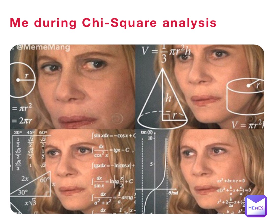 Me during Chi-Square analysis