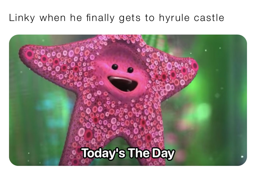 Linky when he finally gets to hyrule castle