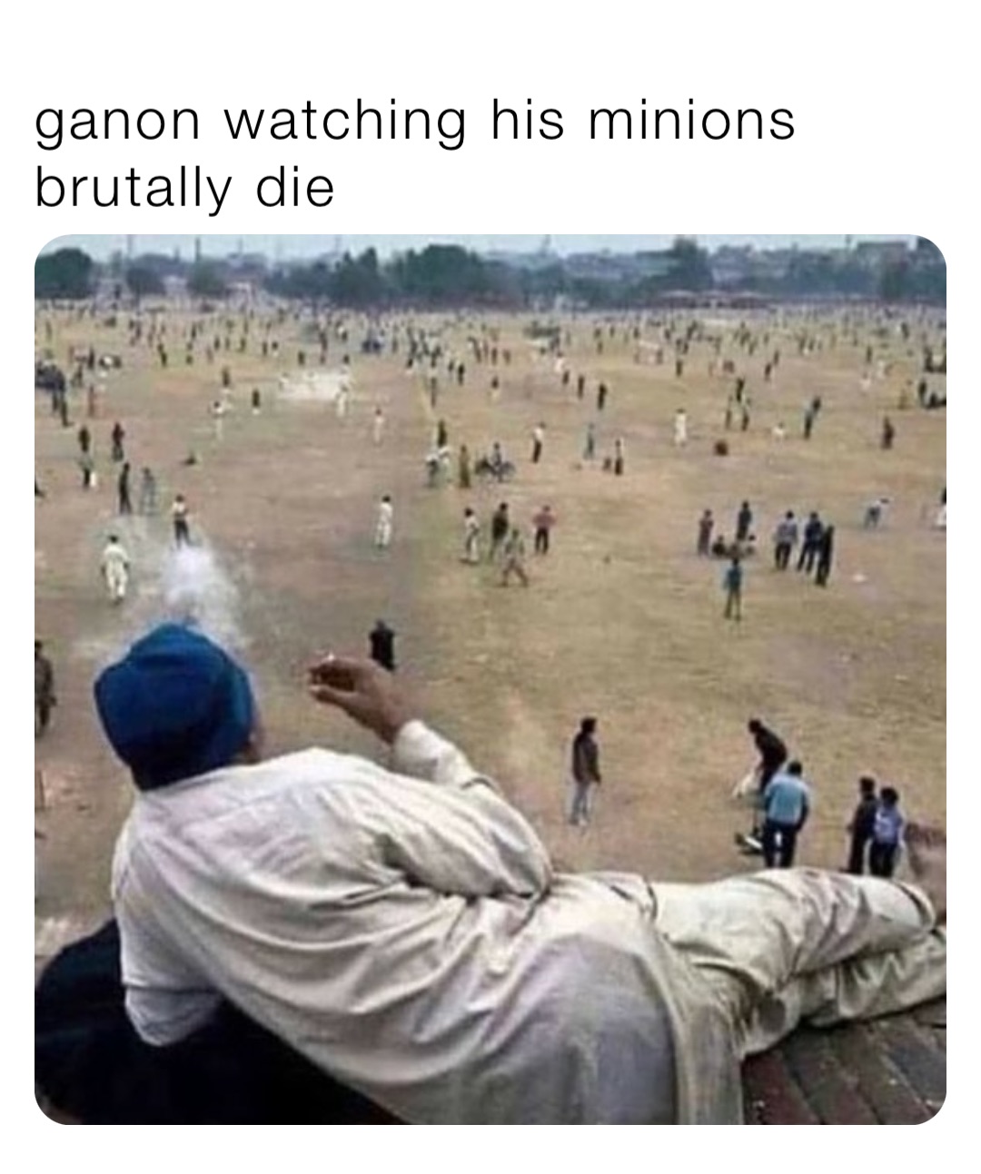 ganon watching his minions brutally die