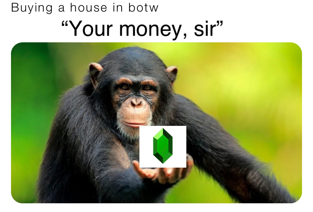 Buying a house in botw “Your money, sir” Purah Memes