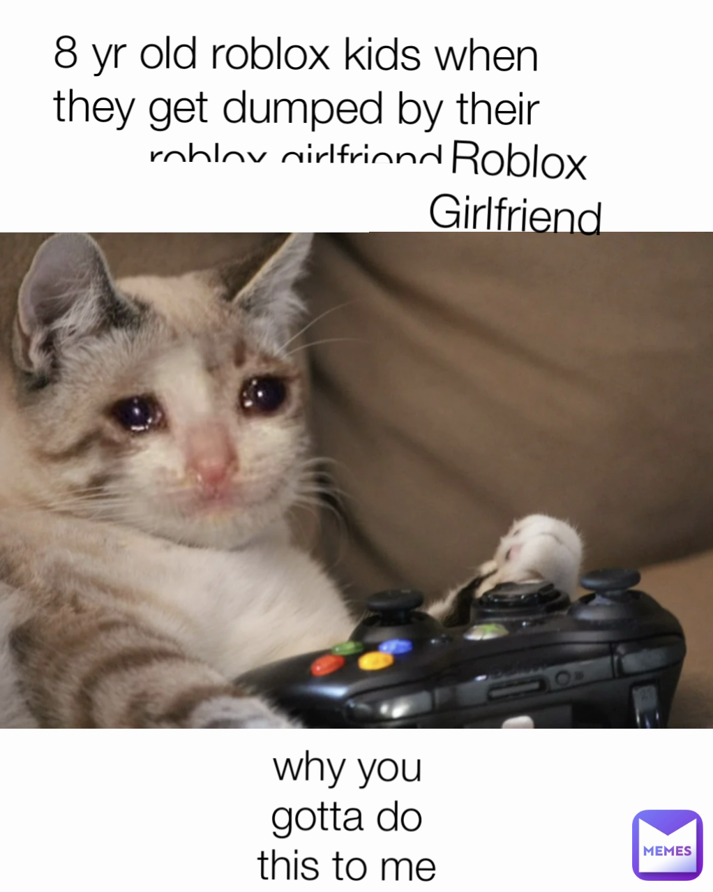 8 yr old roblox kids when they get dumped by their roblox girlfriend why you gotta do this to me Roblox Girlfriend