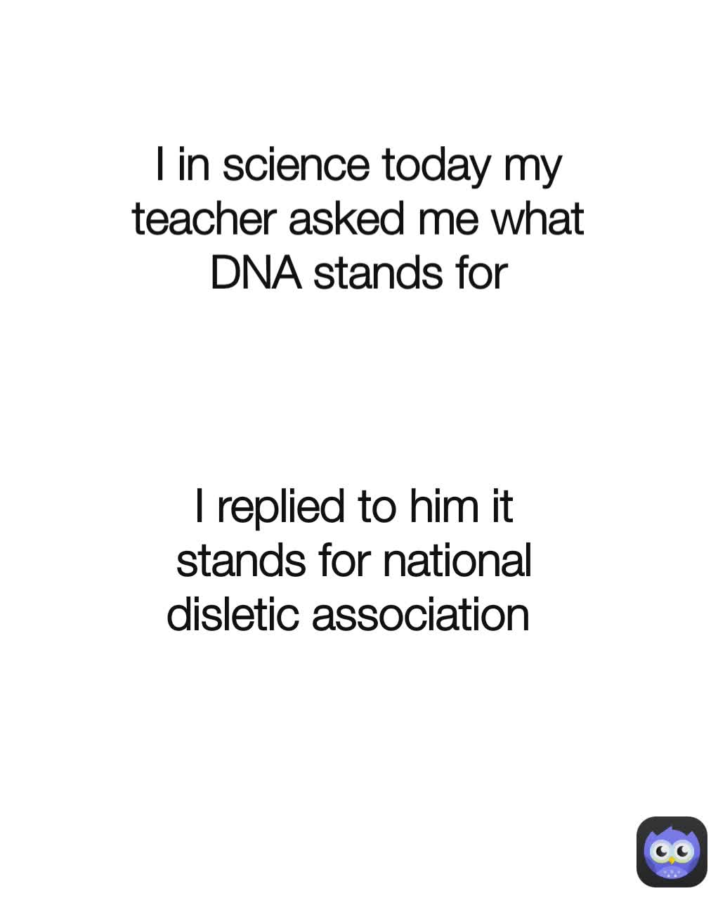 dna stands for wrong answer