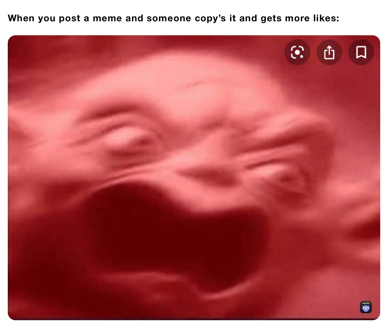 When you post a meme and someone copy’s it and gets more likes: