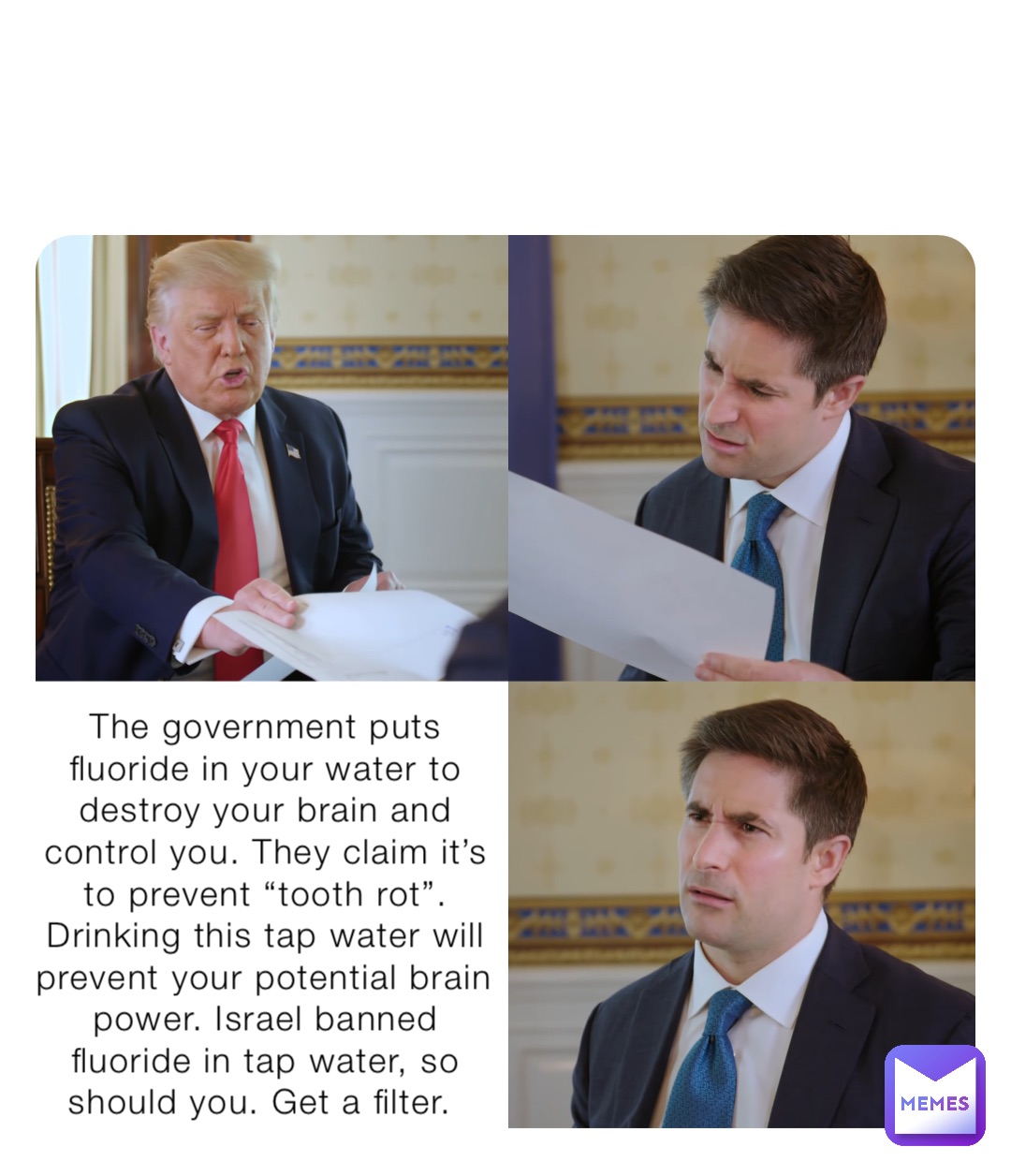 The government puts fluoride in your water to destroy your brain and control you. They claim it’s to prevent “tooth rot”. Drinking this tap water will prevent your potential brain power. Israel banned fluoride in tap water, so should you. Get a filter.