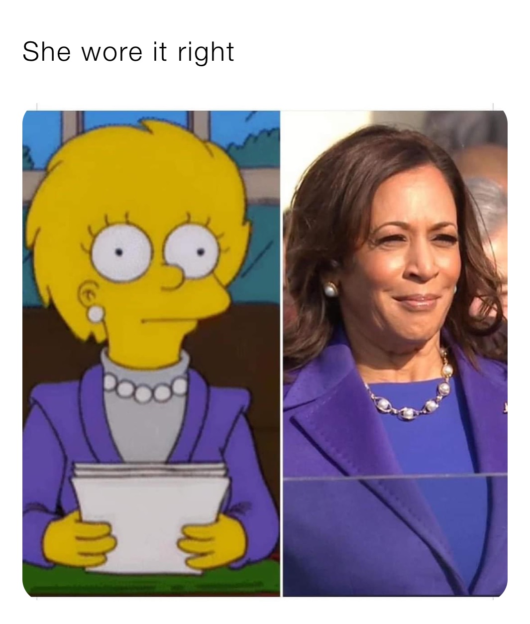 She wore it right