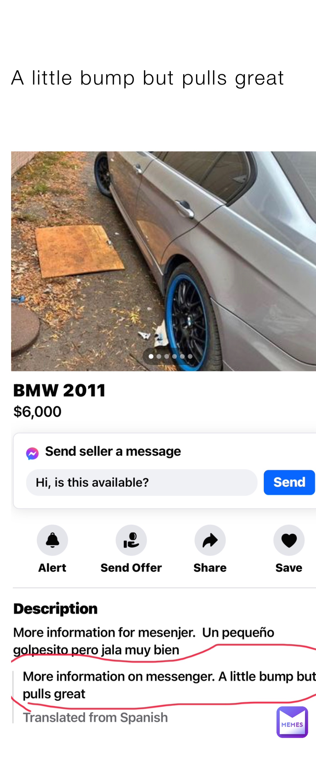 A little bump but pulls great