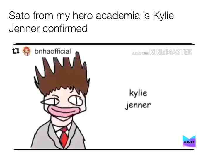 Lmao #anime #animememes #myhero #myheroacademia #kyliejenner