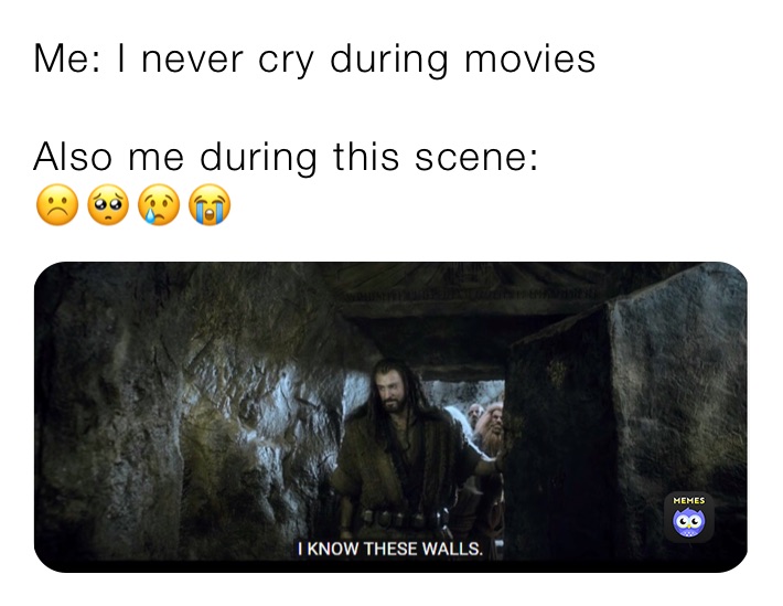 Me: I never cry during movies

Also me during this scene: 
☹️🥺😢😭