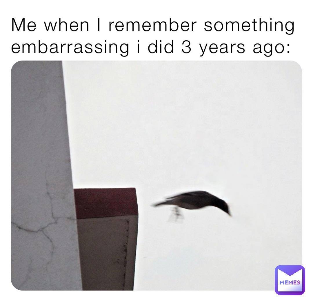 Me when I remember something embarrassing i did 3 years ago:
