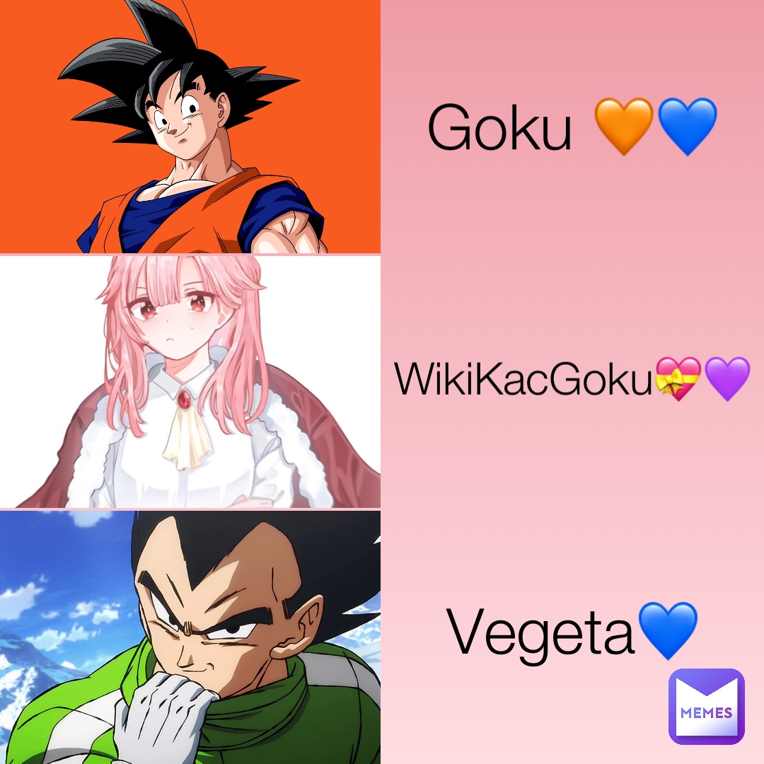 Goku 🧡💙 WikiKacGoku💝💜 Vegeta💙