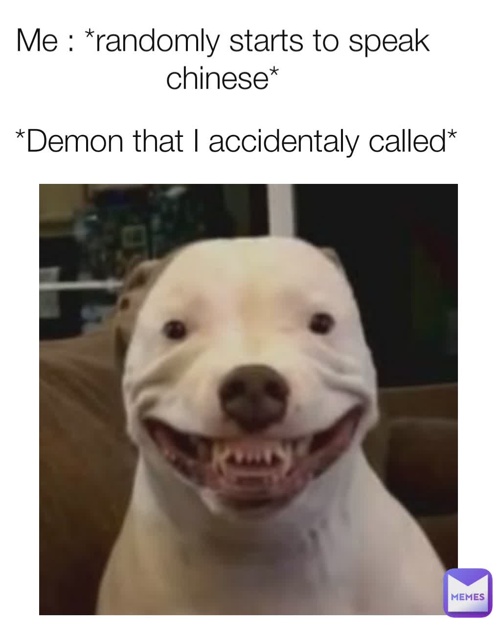 Me : *randomly starts to speak chinese* *Demon that I accidentaly called*