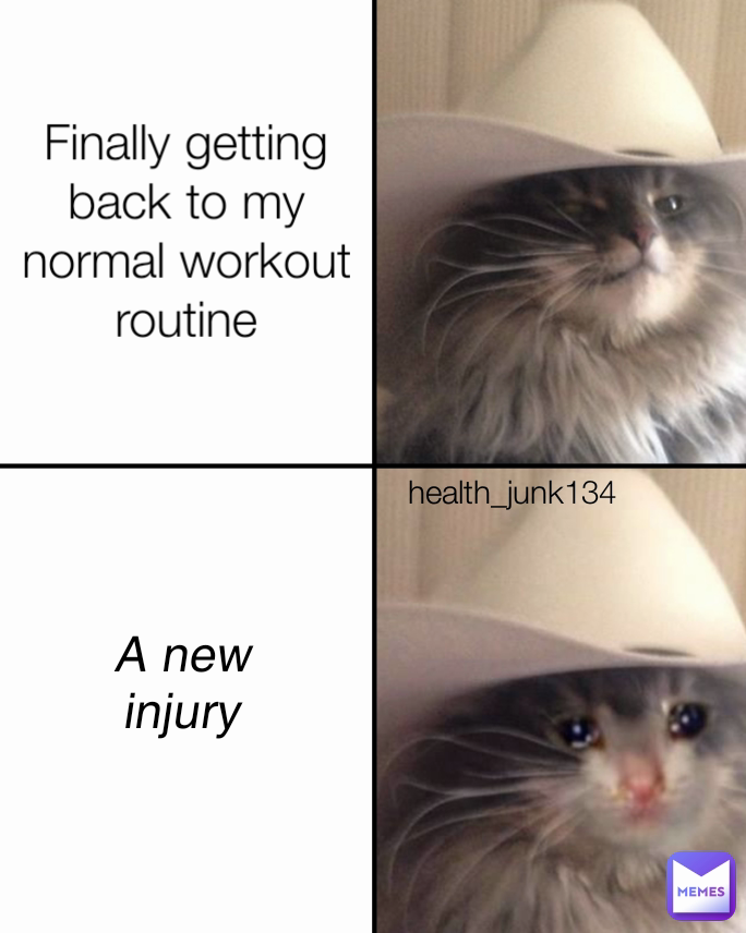 A new injury health_junk134 Finally getting back to my normal workout routine
