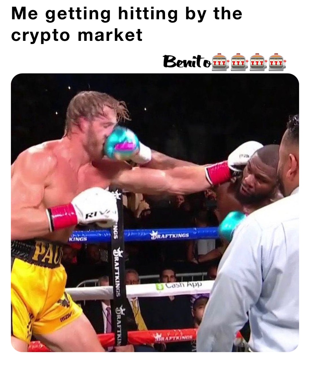 Me getting hitting by the crypto market Benito🎰🎰🎰🎰