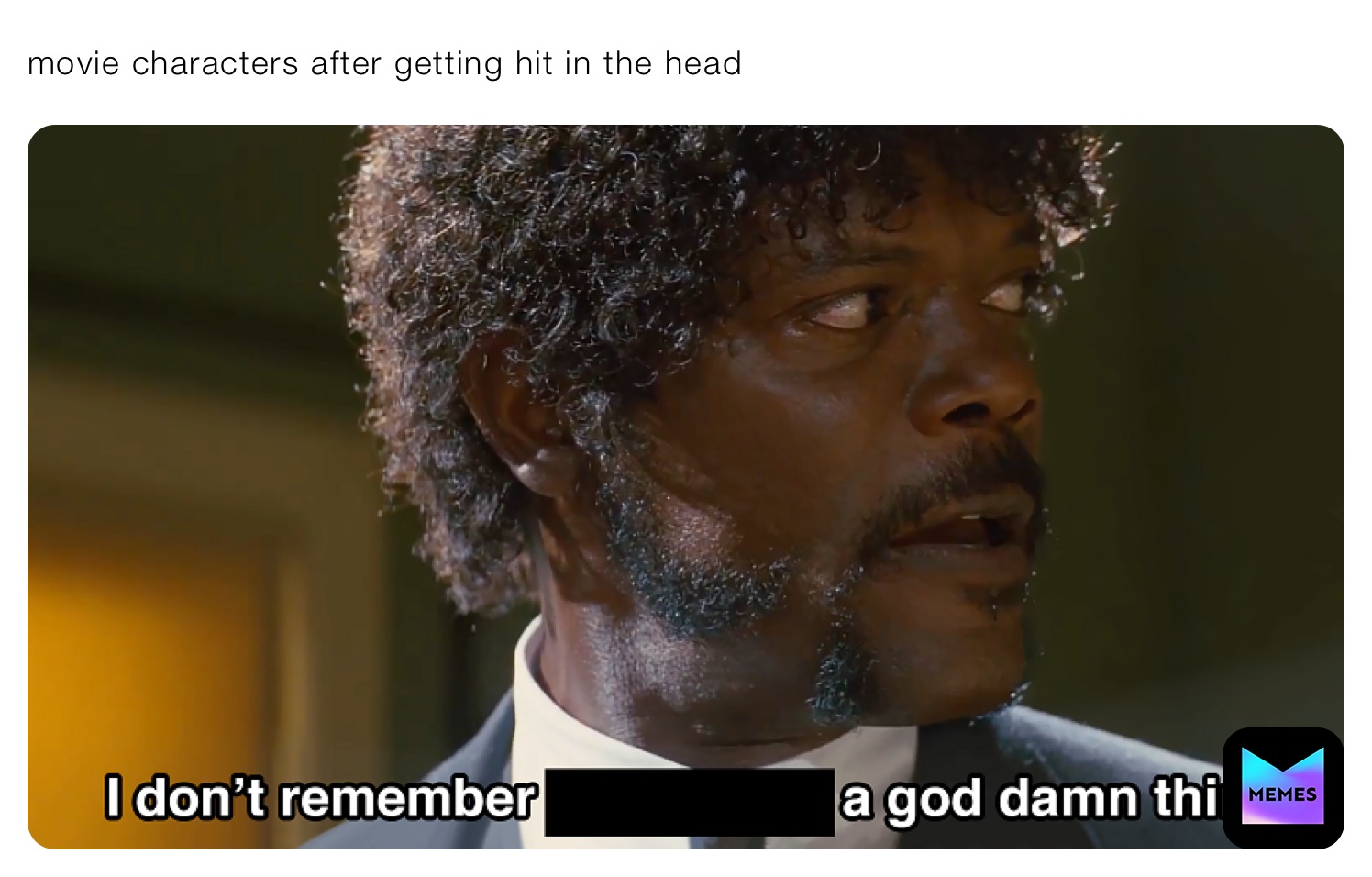 movie characters after getting hit in the head