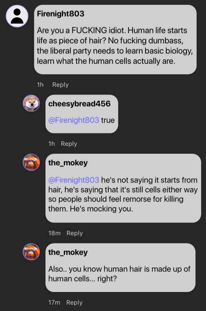 Conservative clowns being destroyed by actual intelligent people. Keep fighting the good fight leftists. We can do it together. #conservitards #saveamerica #equality