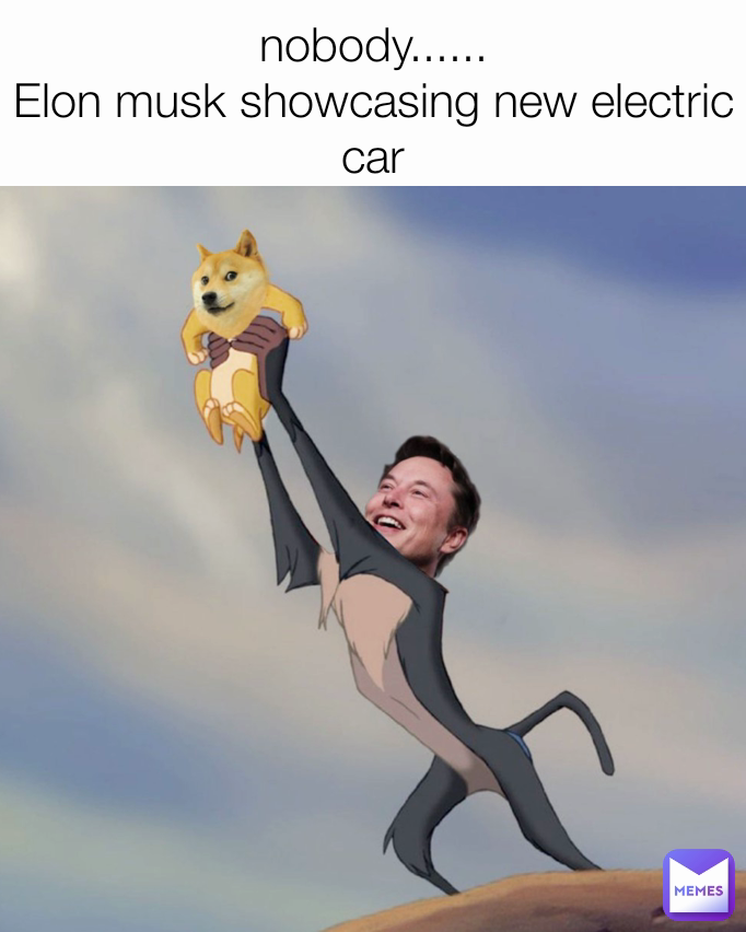 nobody......
Elon musk showcasing new electric car