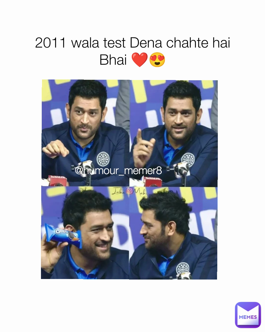 2011 wala test Dena chahte hai
Bhai ❤️😍 @humour_memer8