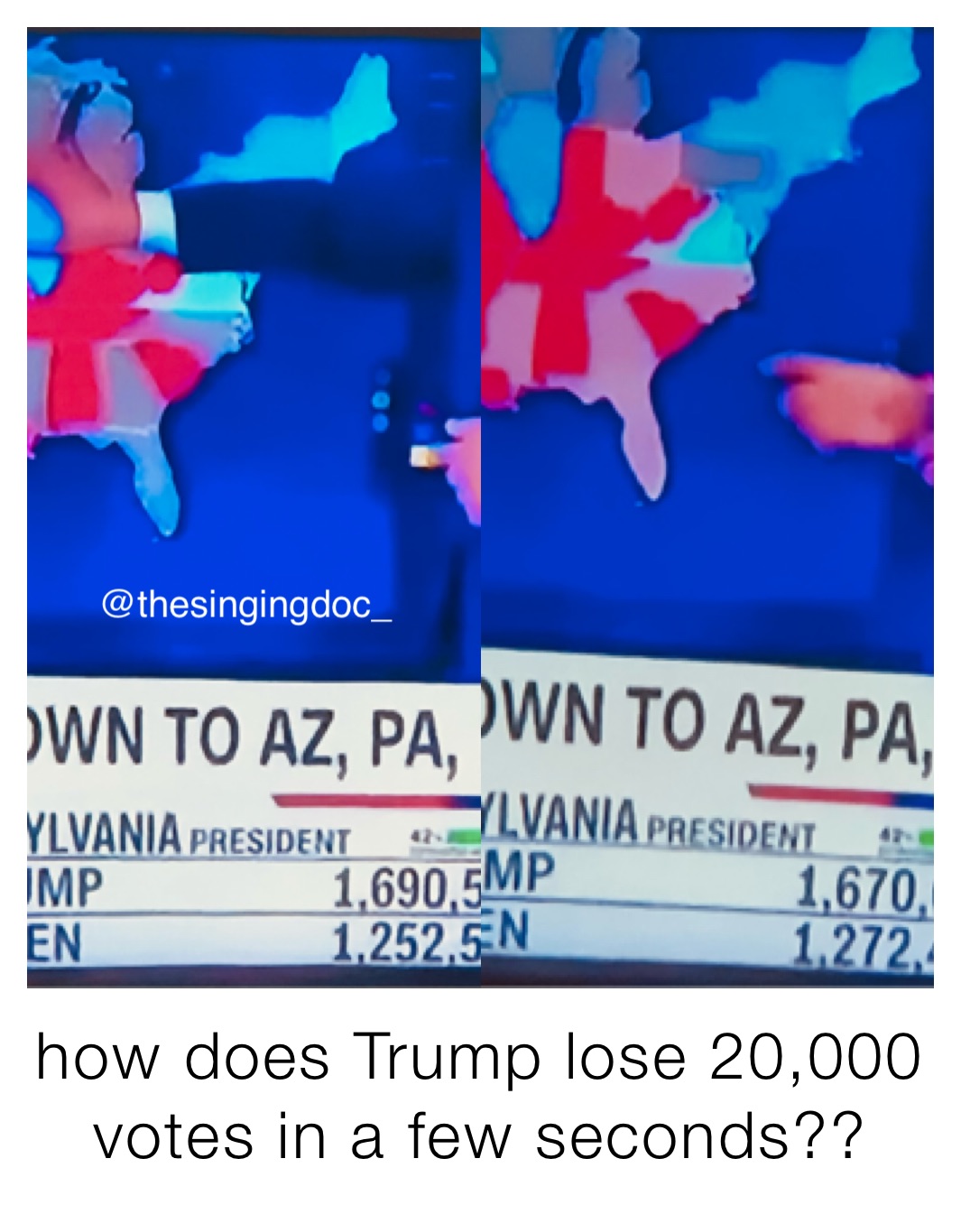 how does Trump lose 20,000 votes in a few seconds??