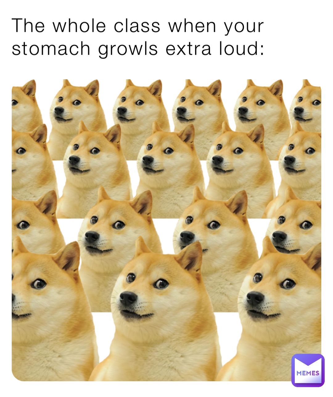 The whole class when your stomach growls extra loud: