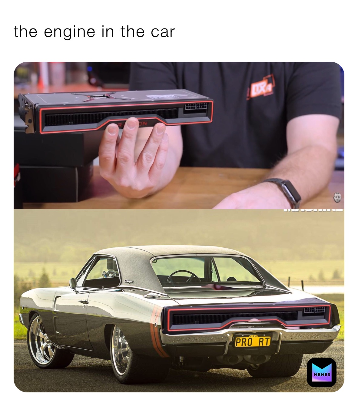the engine in the car 