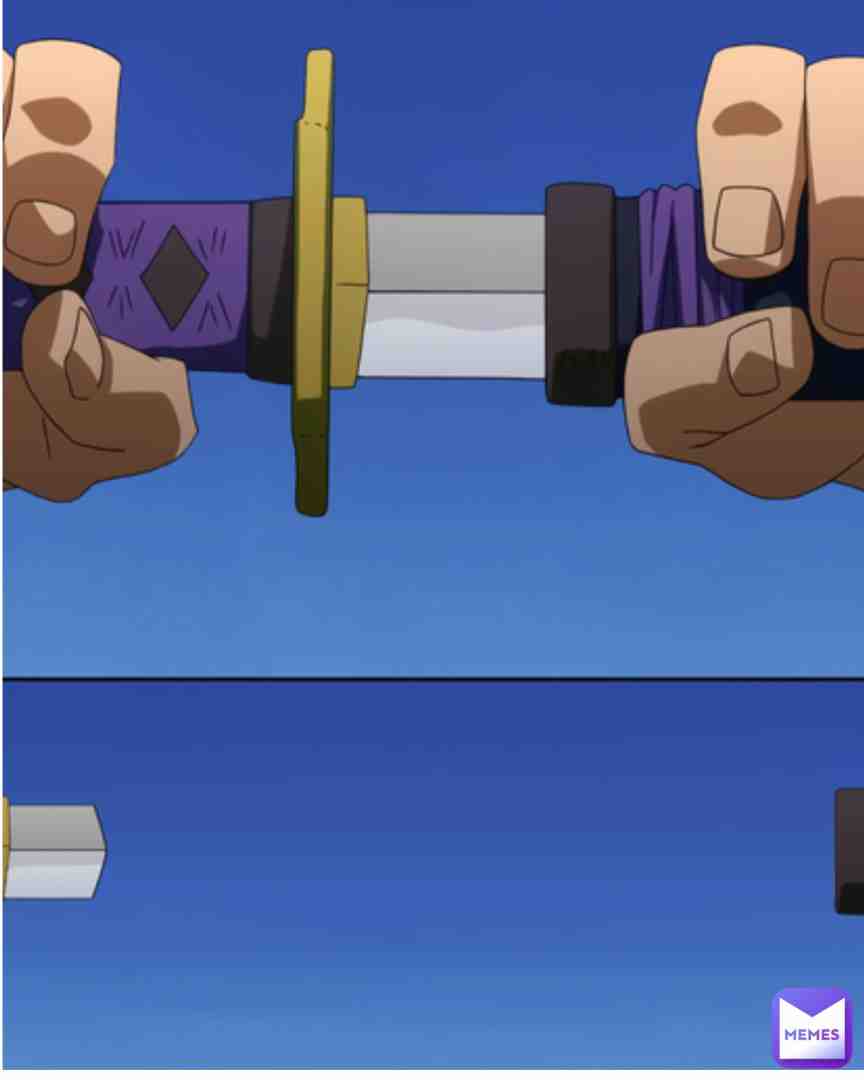When you go to draw your sword and it comes out broken